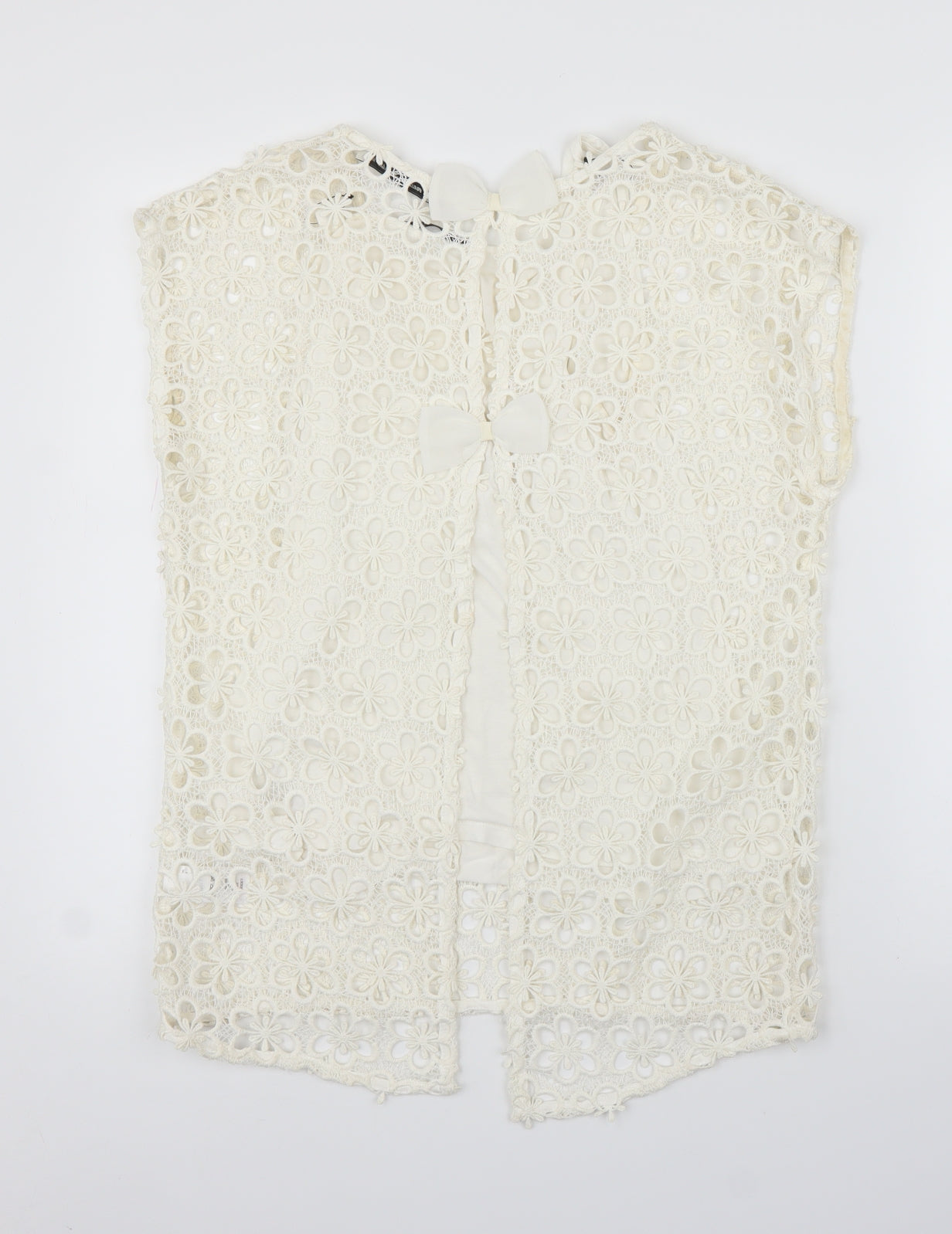 Womens UK Size 10 NEXT Ivory Basic Blouse