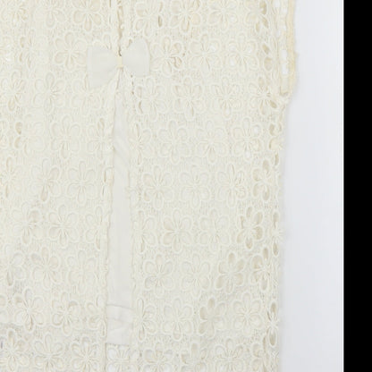 Womens UK Size 10 NEXT Ivory Basic Blouse