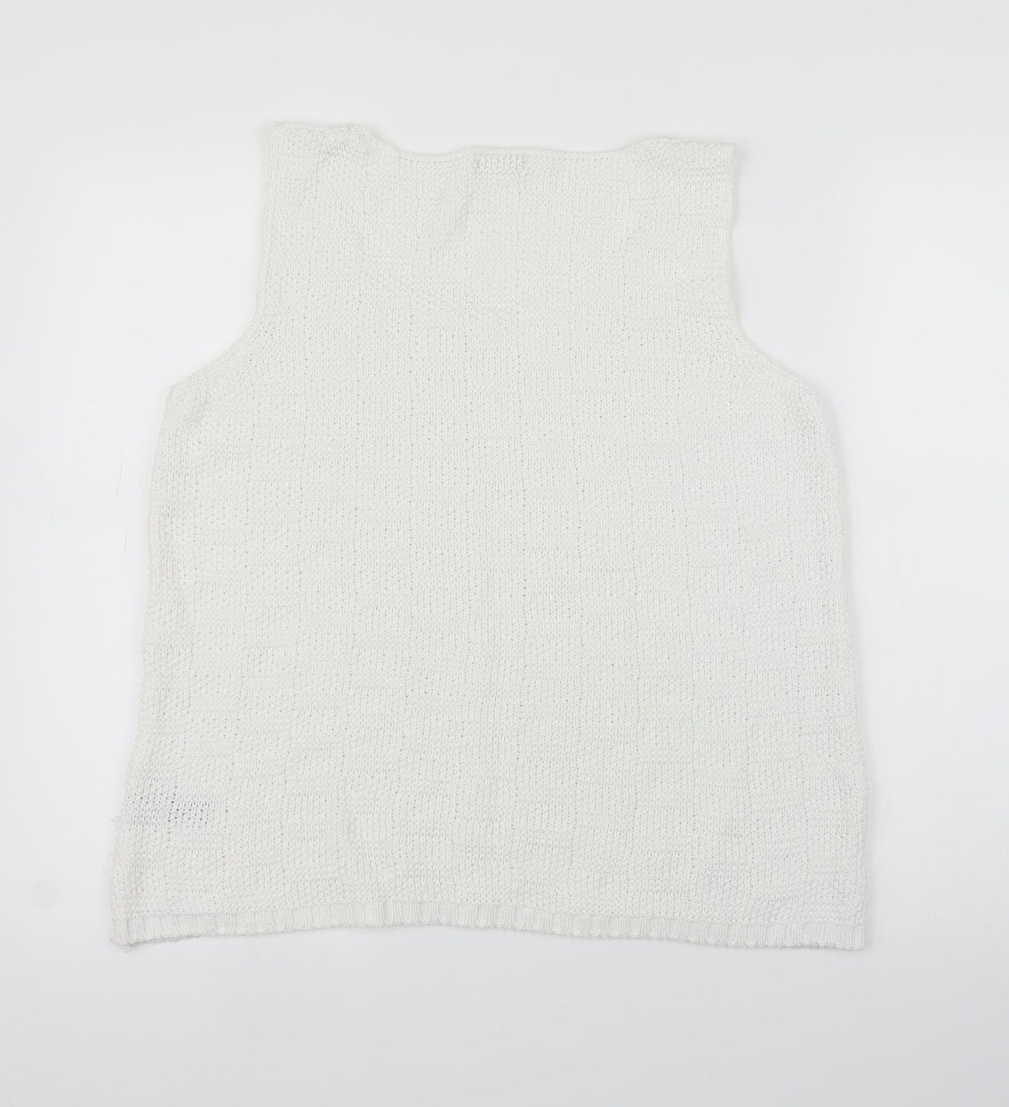 M&Co Womens White   Vest Jumper Size 14