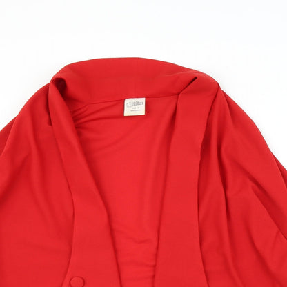 Justine Womens Red   Cardigan Jumper Size 14