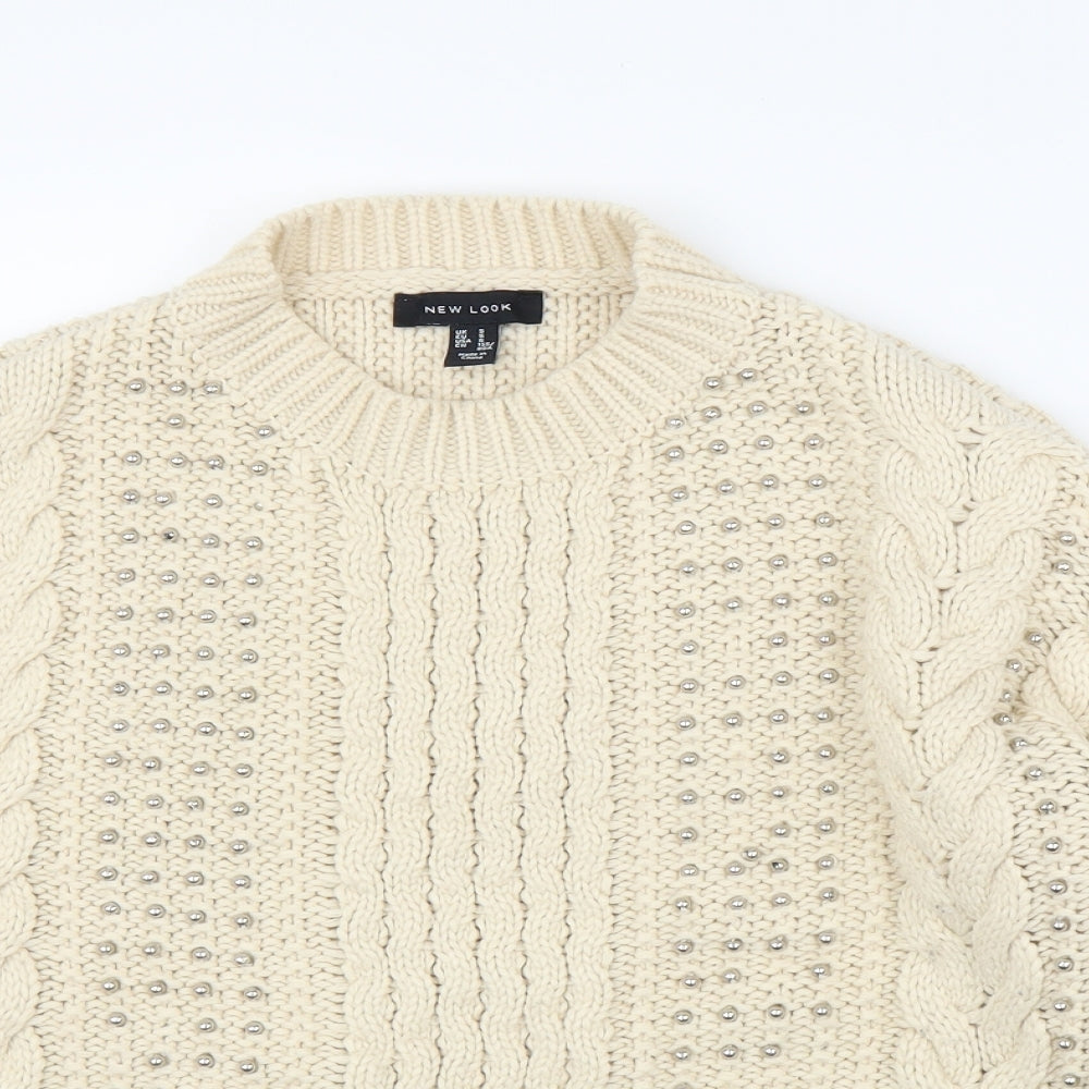 New Look Womens Ivory   Pullover Jumper Size S