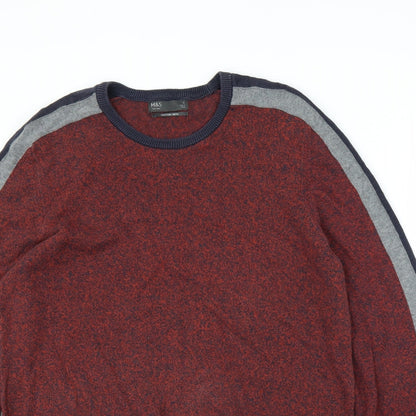 M&S Mens Purple   Pullover Jumper Size S