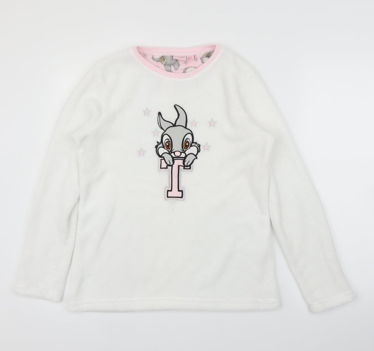 Young Dimension Girls White Solid  Top Pyjama Top Size 13 Years  - Bambi, Disney