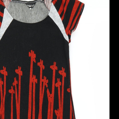 Angel Eye Womens Red Animal Print  Jumper Dress  Size S  - Giraffe