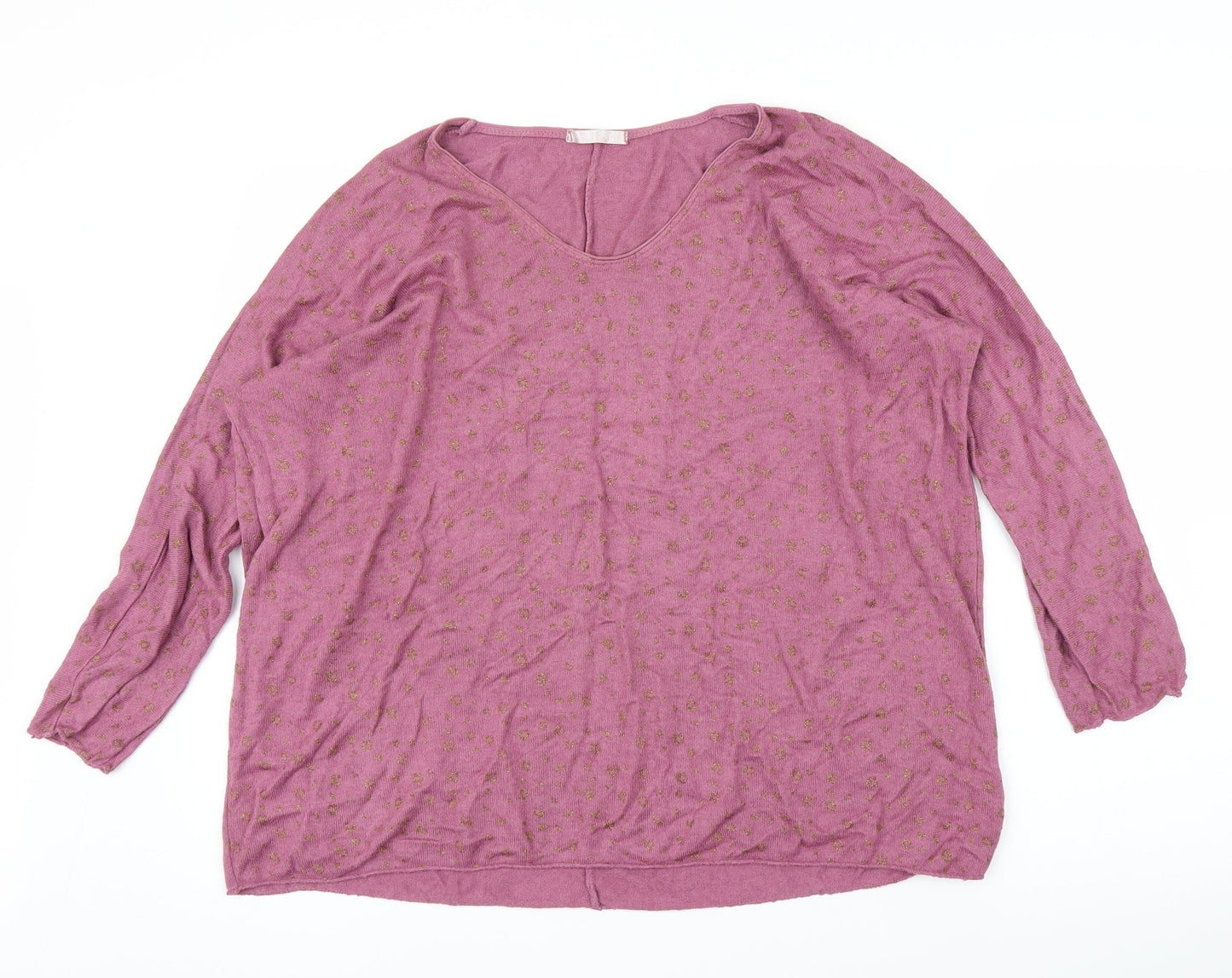 Womens UK Size L Preworn Pink Basic Blouse