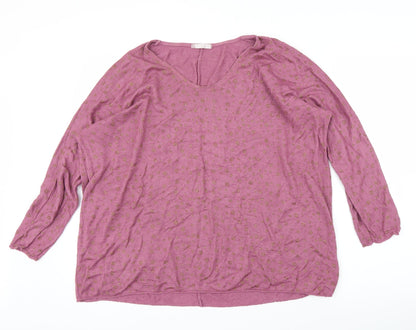 Womens UK Size L Preworn Pink Basic Blouse