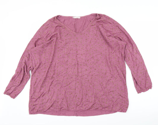 Womens UK Size L Preworn Pink Basic Blouse