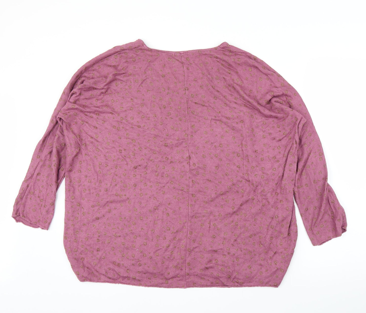 Womens UK Size L Preworn Pink Basic Blouse
