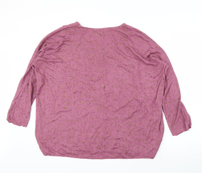 Womens UK Size L Preworn Pink Basic Blouse