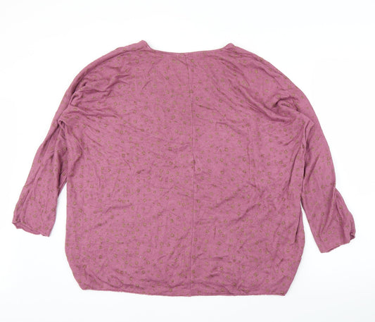 Womens UK Size L Preworn Pink Basic Blouse
