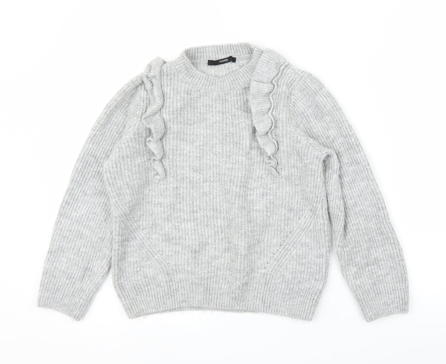 George` Girls Grey   Pullover Jumper Size M