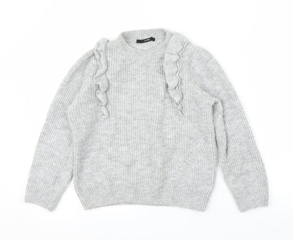 George` Girls Grey   Pullover Jumper Size M