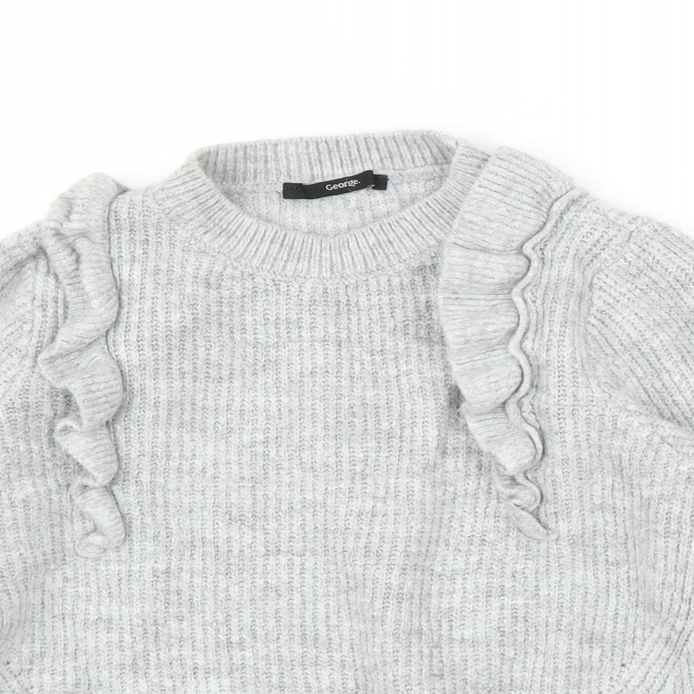 George` Girls Grey   Pullover Jumper Size M