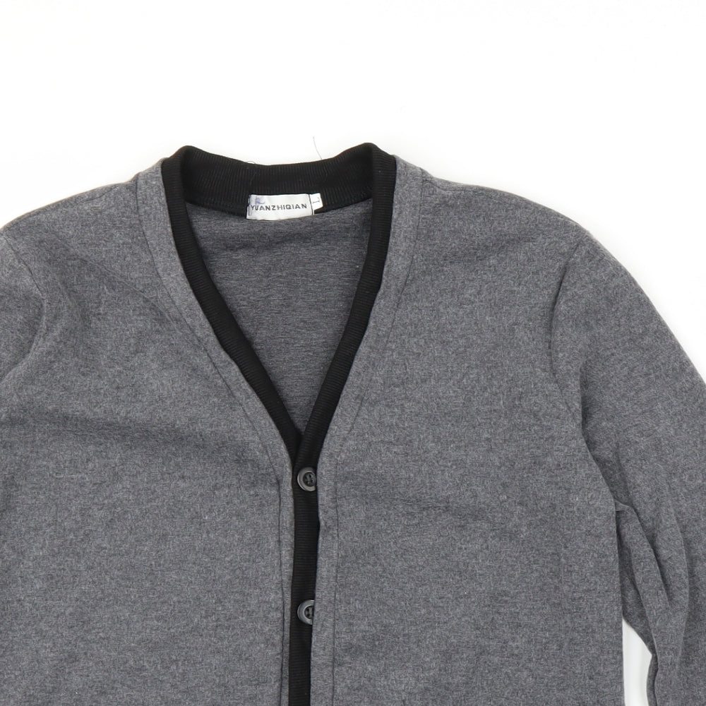 Yuanzhiqian Womens Grey   Cardigan Jumper Size S