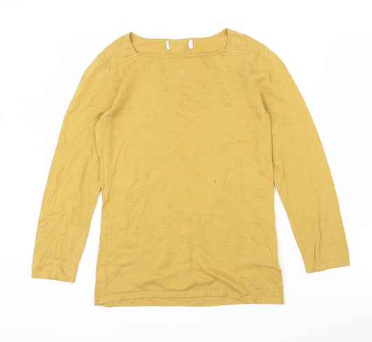 Womens UK Size 6 NEXT Yellow Basic Blouse