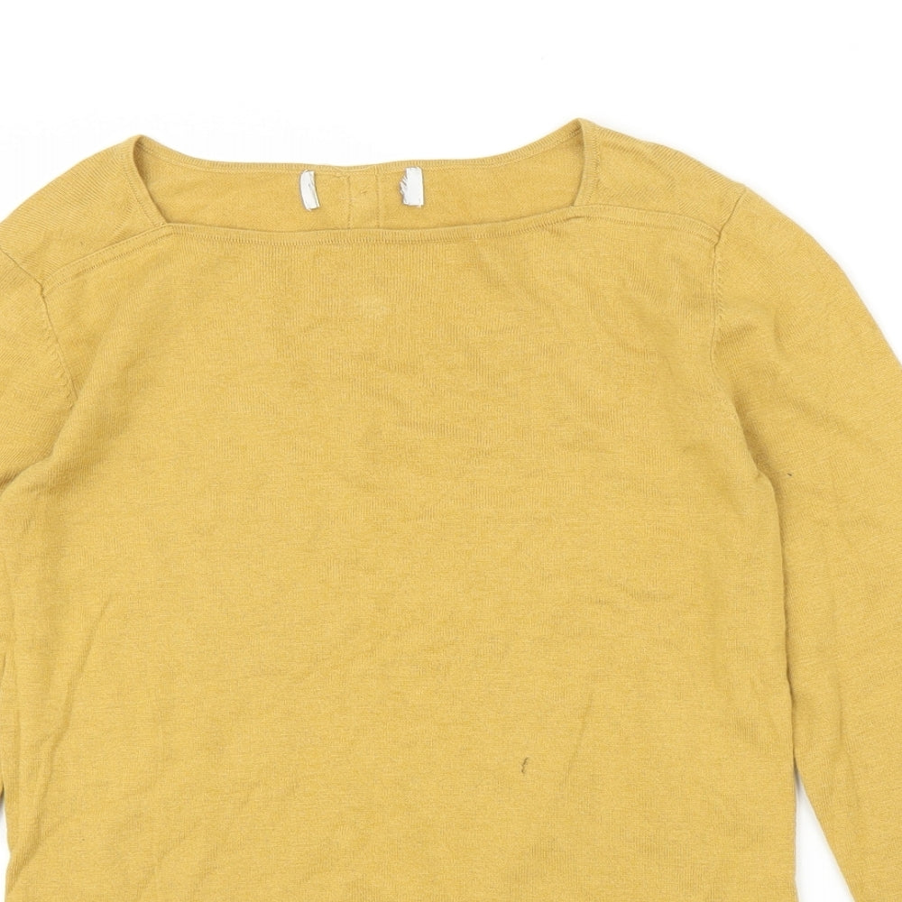 Womens UK Size 6 NEXT Yellow Basic Blouse
