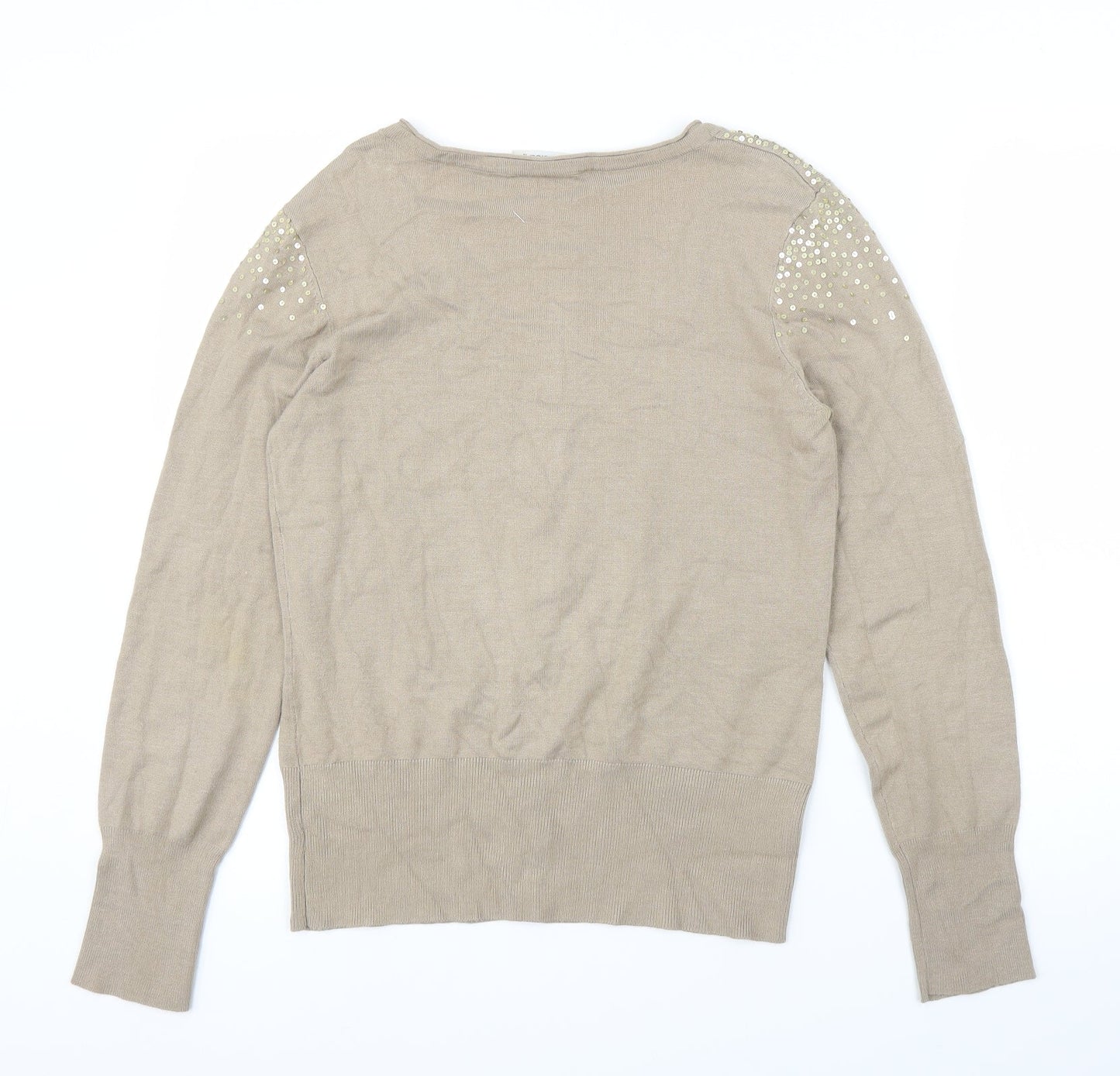 Yessica Womens Beige   Cardigan Jumper Size M