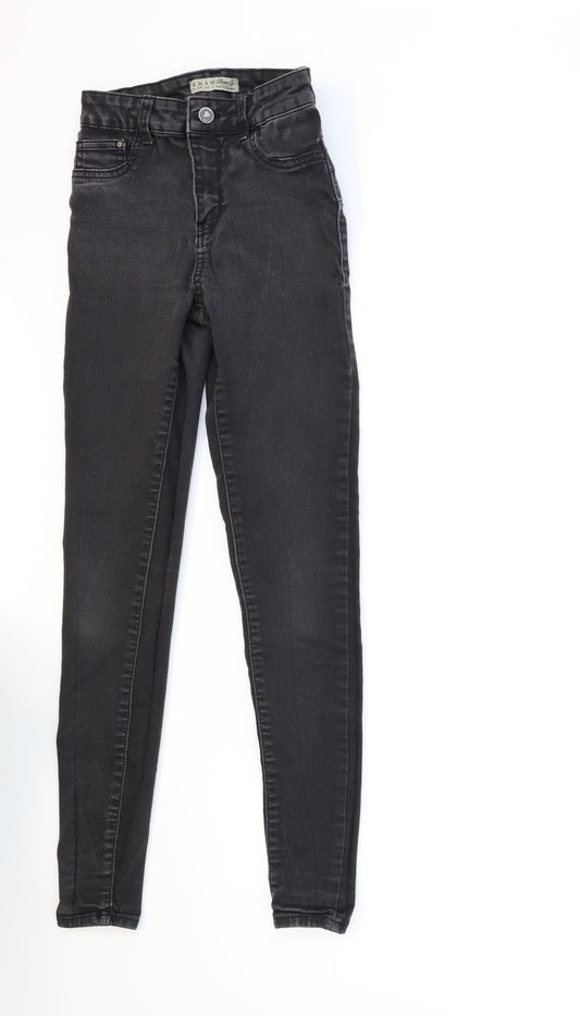 Denim & Co. Womens Black  Denim Skinny Jeans Size 8 L27 in