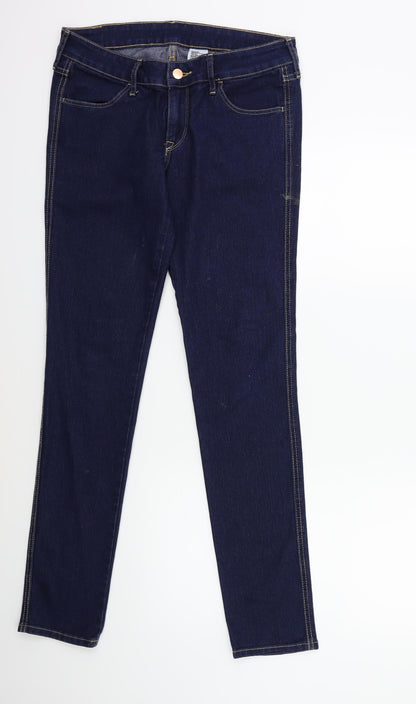 Womens UK Size 29 in H&M Regular Fit Skinny Blue Jeans