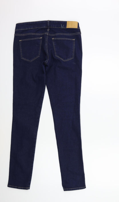 Womens UK Size 29 in H&M Regular Fit Skinny Blue Jeans