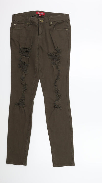 FOREVER 21 Womens Green  Denim Skinny Jeans Size 27 in L30 in