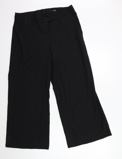 Womens UK Size 32 in H&M Regular Fit  Black Trousers