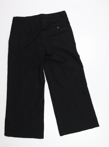 Womens UK Size 32 in H&M Regular Fit  Black Trousers