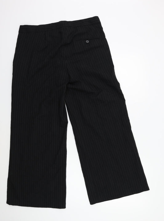 Womens UK Size 32 in H&M Regular Fit  Black Trousers