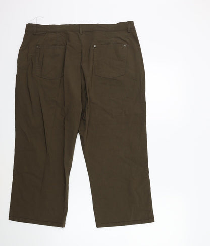 Biaggini Womens Green   Cropped Trousers Size 36 in L23 in