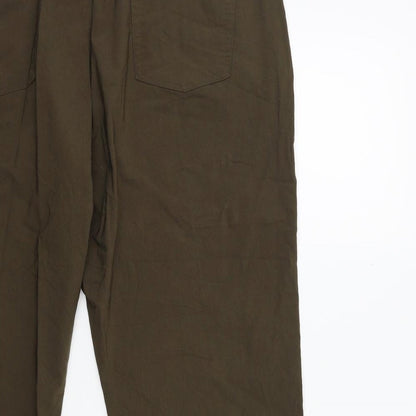 Biaggini Womens Green   Cropped Trousers Size 36 in L23 in