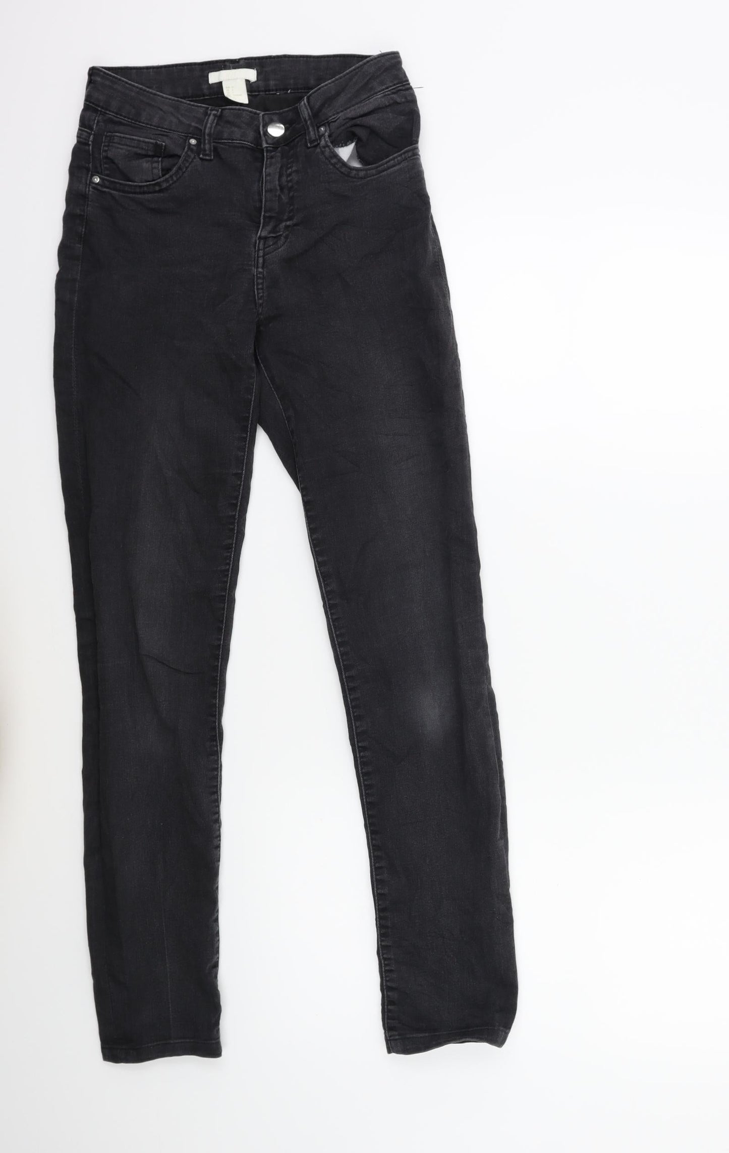 Womens UK Size 6 H&M Regular Fit Skinny Black Jeans