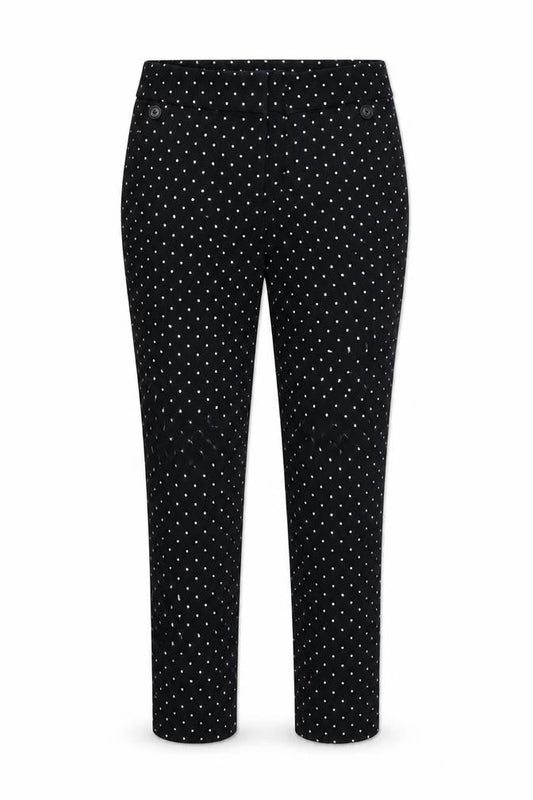LOFT Womens Black Polka Dot  Trousers  Size 6 L26 in