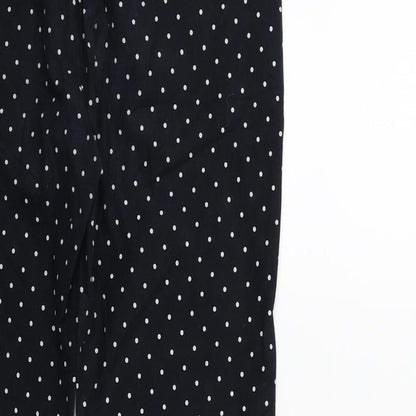 LOFT Womens Black Polka Dot  Trousers  Size 6 L26 in