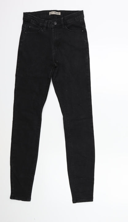 Denim & Co. Womens Black  Denim Skinny Jeans Size 8 L28 in