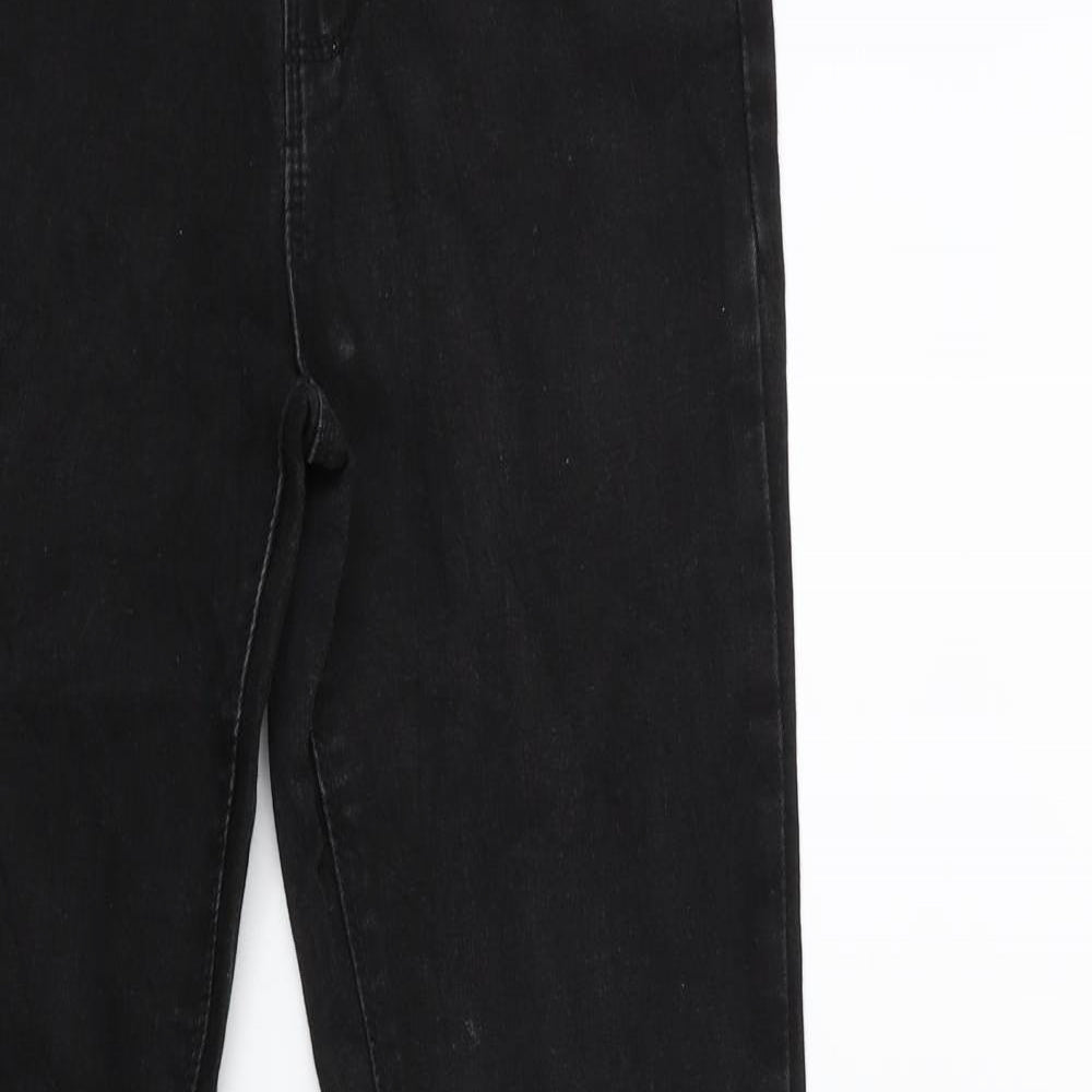 Denim & Co. Womens Black  Denim Skinny Jeans Size 8 L28 in