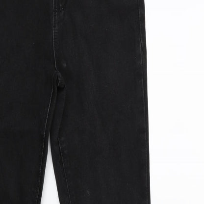 Denim & Co. Womens Black  Denim Skinny Jeans Size 8 L28 in