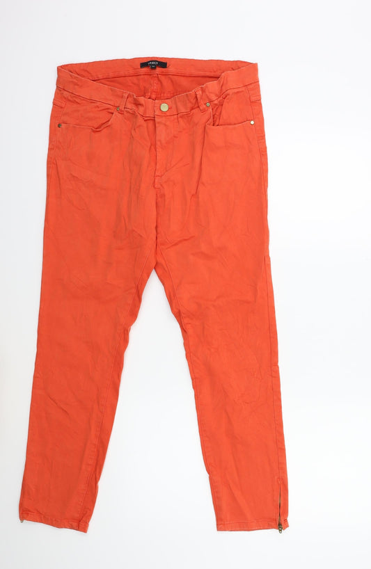 Womens UK Size 16 Lindex Regular Fit  Red Trousers