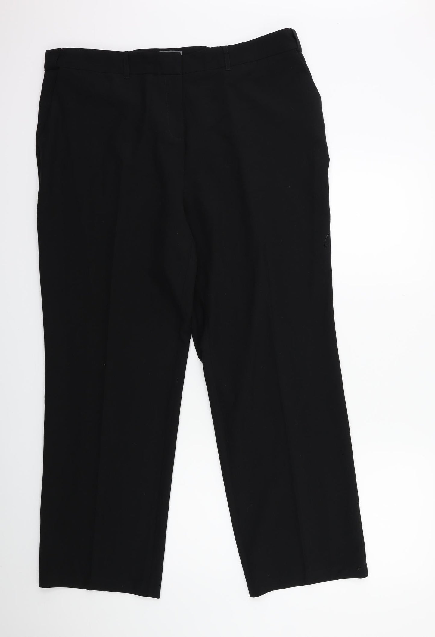 Womens UK Size 20 Papaya Regular Fit  Black Trousers