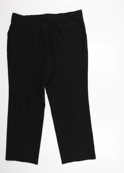 Womens UK Size 20 Papaya Regular Fit  Black Trousers