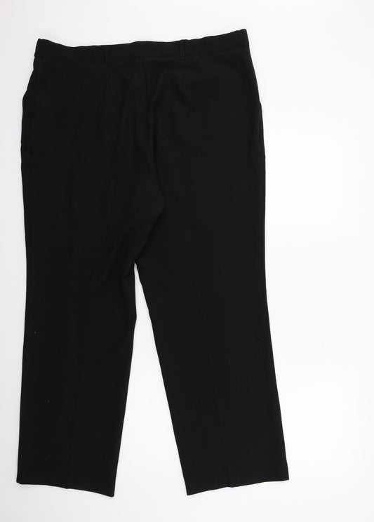 Womens UK Size 20 Papaya Regular Fit  Black Trousers