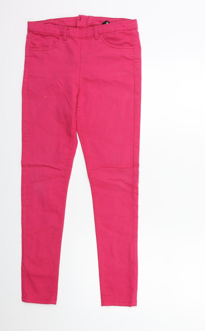 Womens UK Size 10 H&M Regular Fit Skinny Pink Jeans