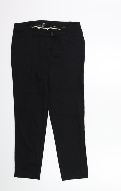 Womens UK Size 10 H&M Regular Fit Snow Pants Black Trousers