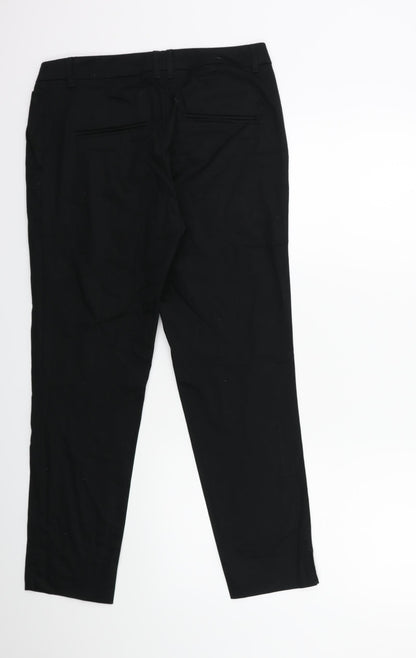 Womens UK Size 10 H&M Regular Fit Snow Pants Black Trousers