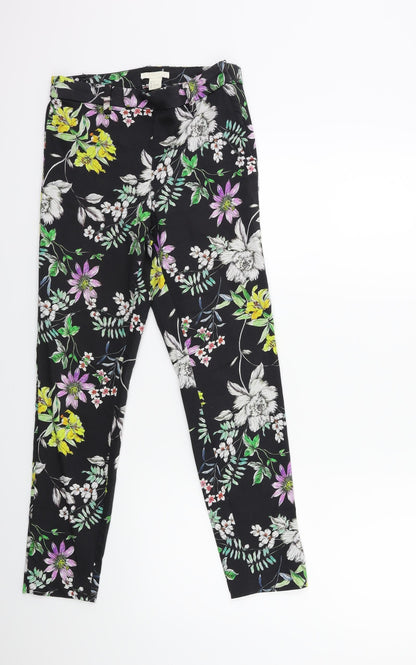 Womens UK Size 8 H&M Regular Fit  Black Trousers