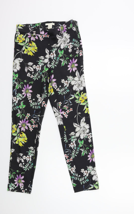 Womens UK Size 8 H&M Regular Fit  Black Trousers