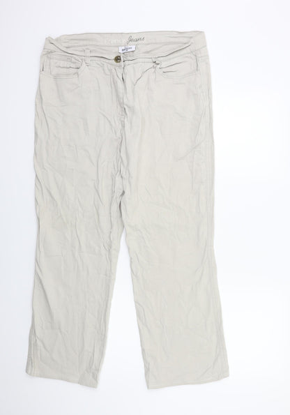 Gina Benotti Womens Grey  Denim Straight Jeans Size 20 L30 in