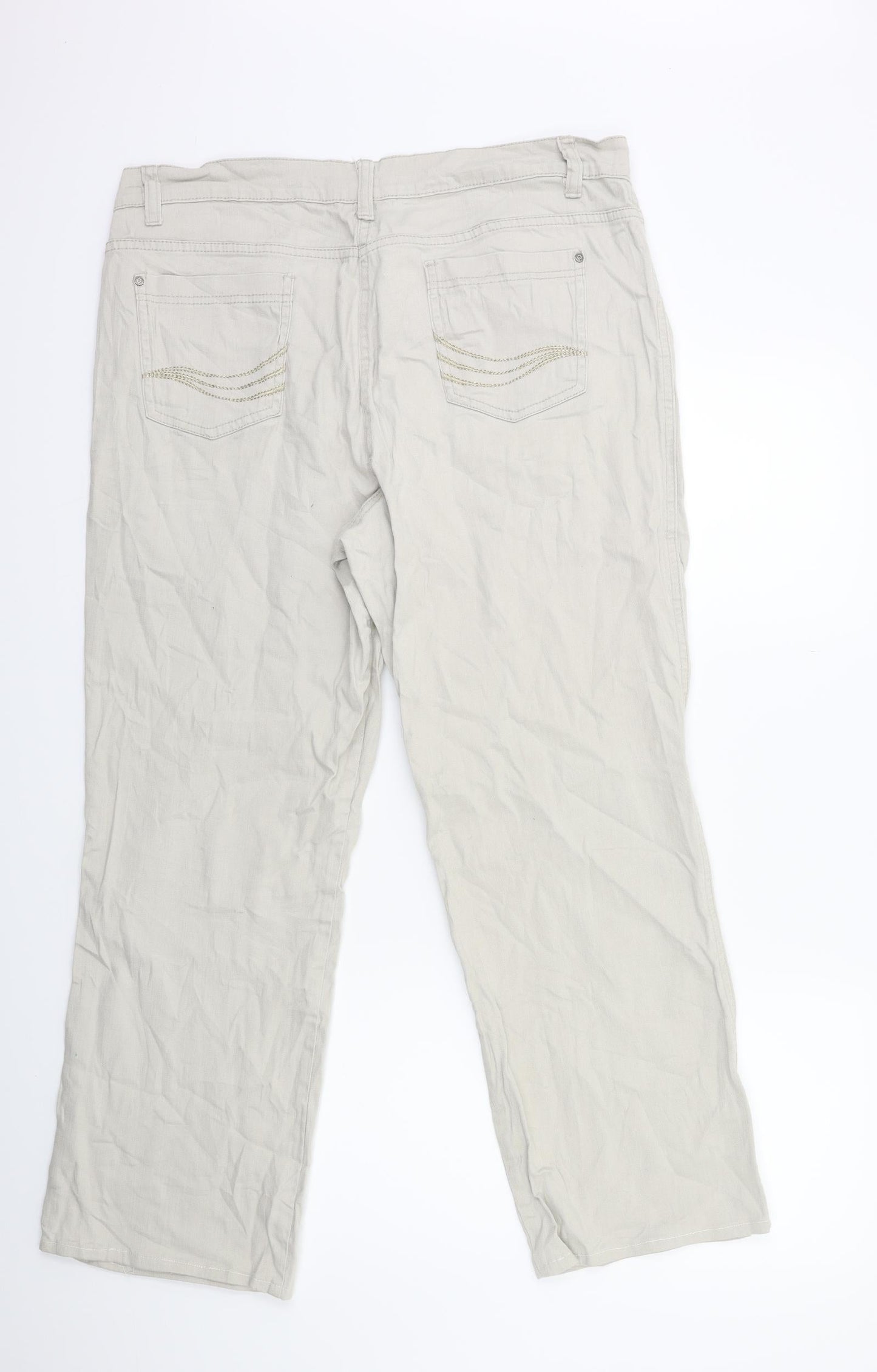 Gina Benotti Womens Grey  Denim Straight Jeans Size 20 L30 in