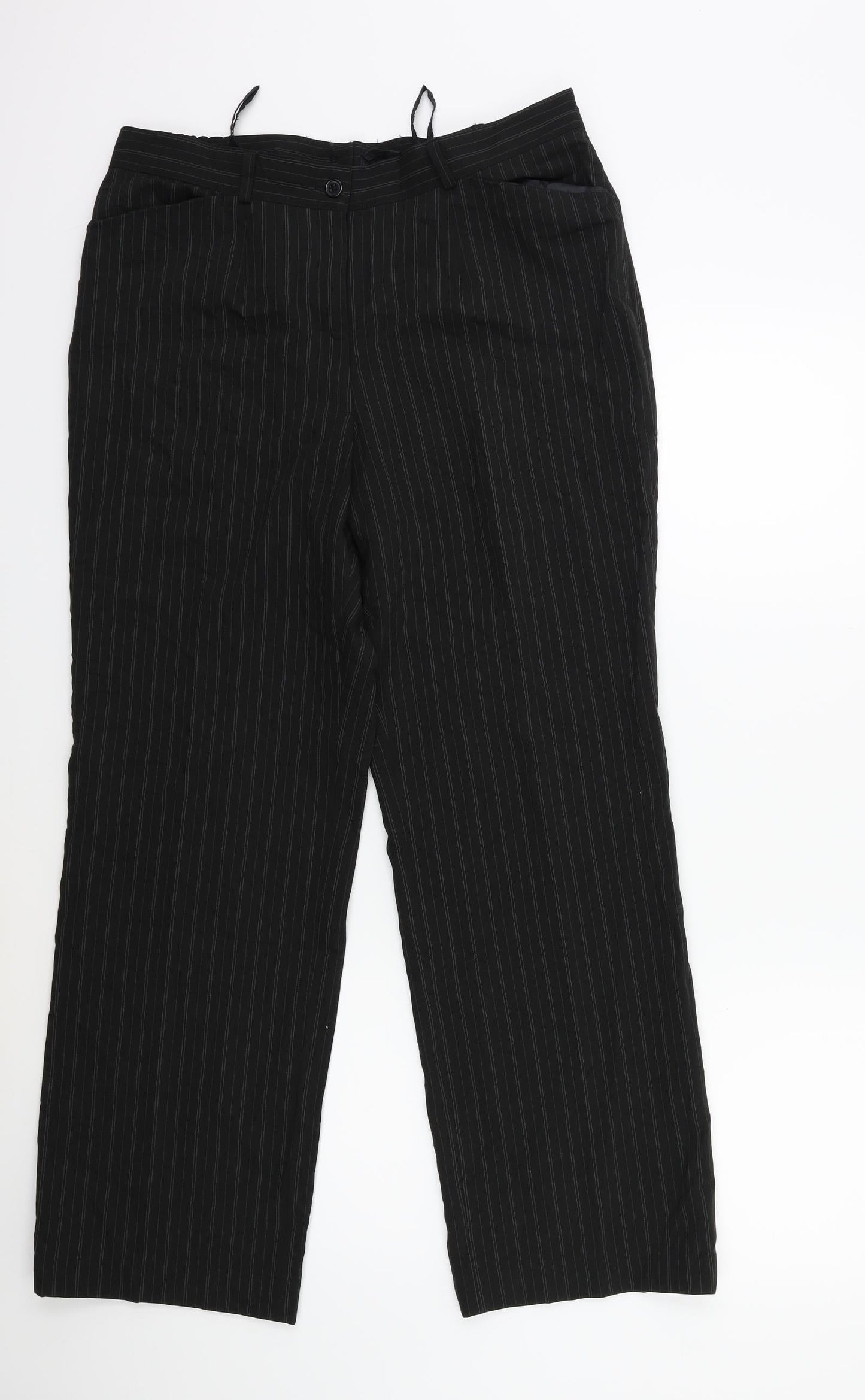Womens UK Size 32 in Preworn Regular Fit  Black Trousers