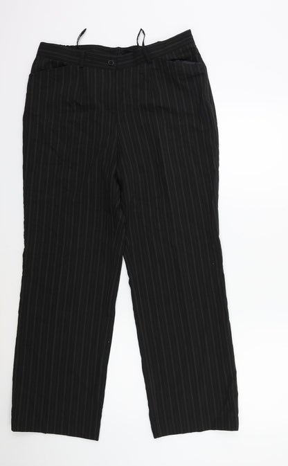 Womens UK Size 32 in Preworn Regular Fit  Black Trousers