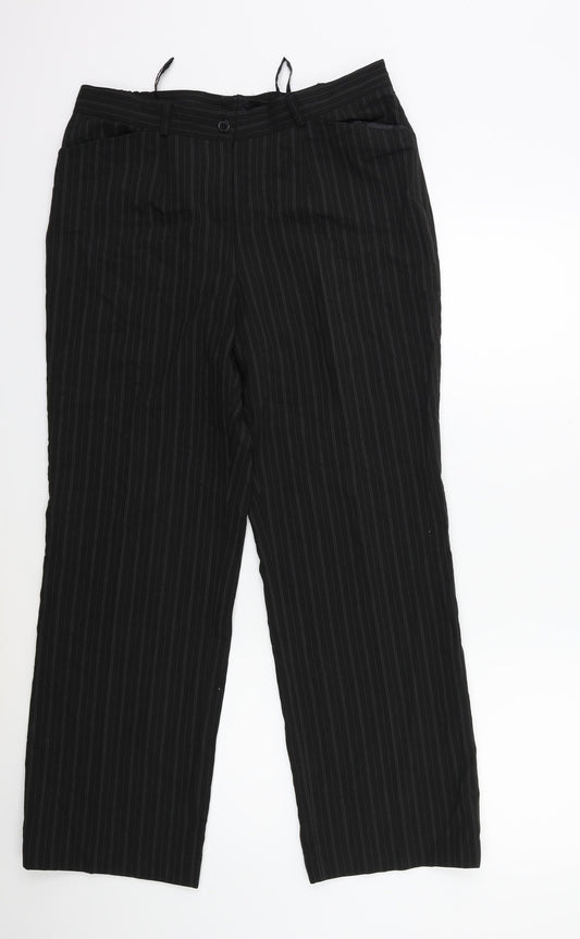 Womens UK Size 32 in Preworn Regular Fit  Black Trousers